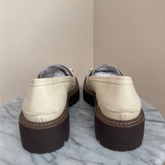 Sam Edelman Ivory Laurs Lug Sole Loafer Women’s Size 9 NIB Leather Gold Bit - Picture 6 of 10